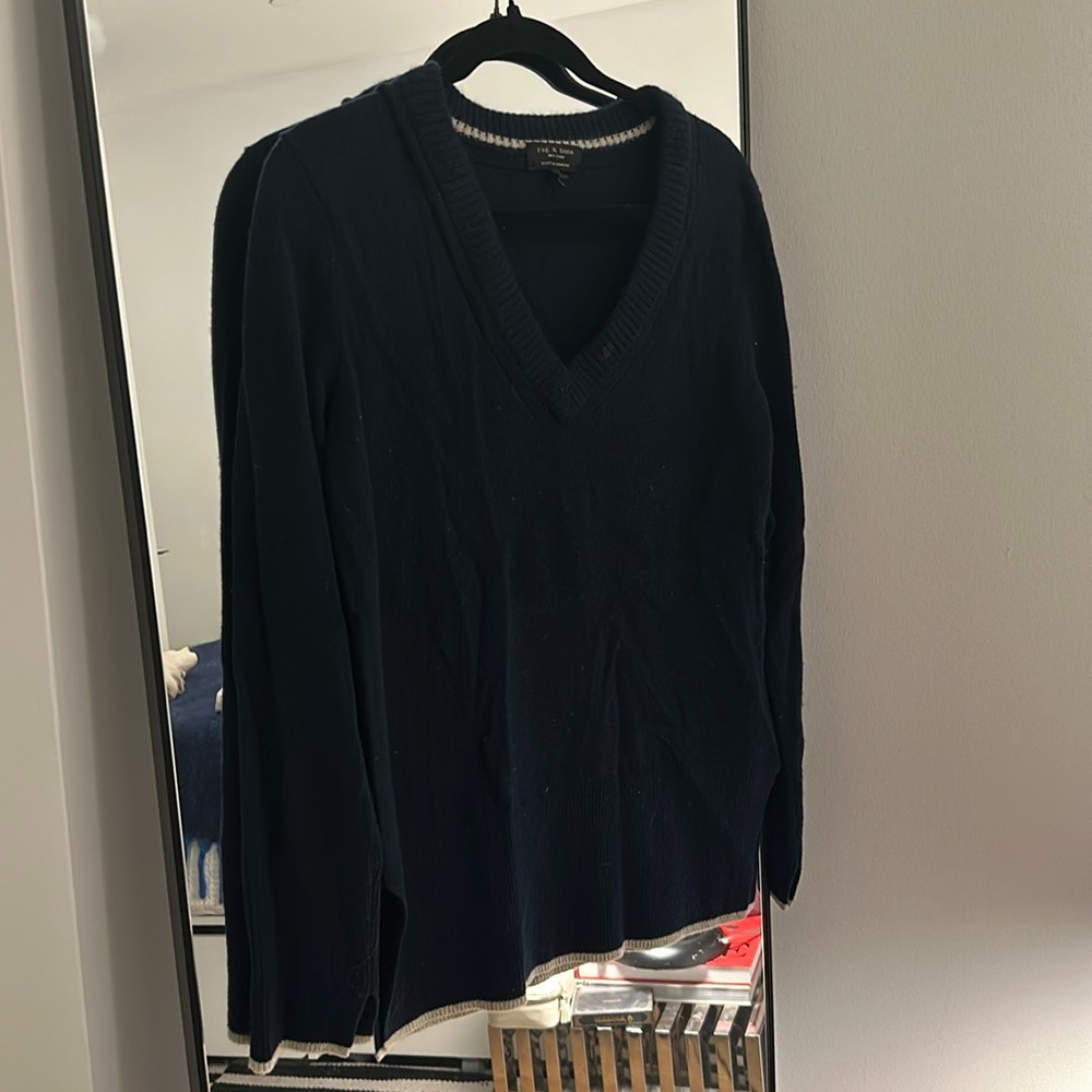 Navy Rag & Bone v-neck sweater